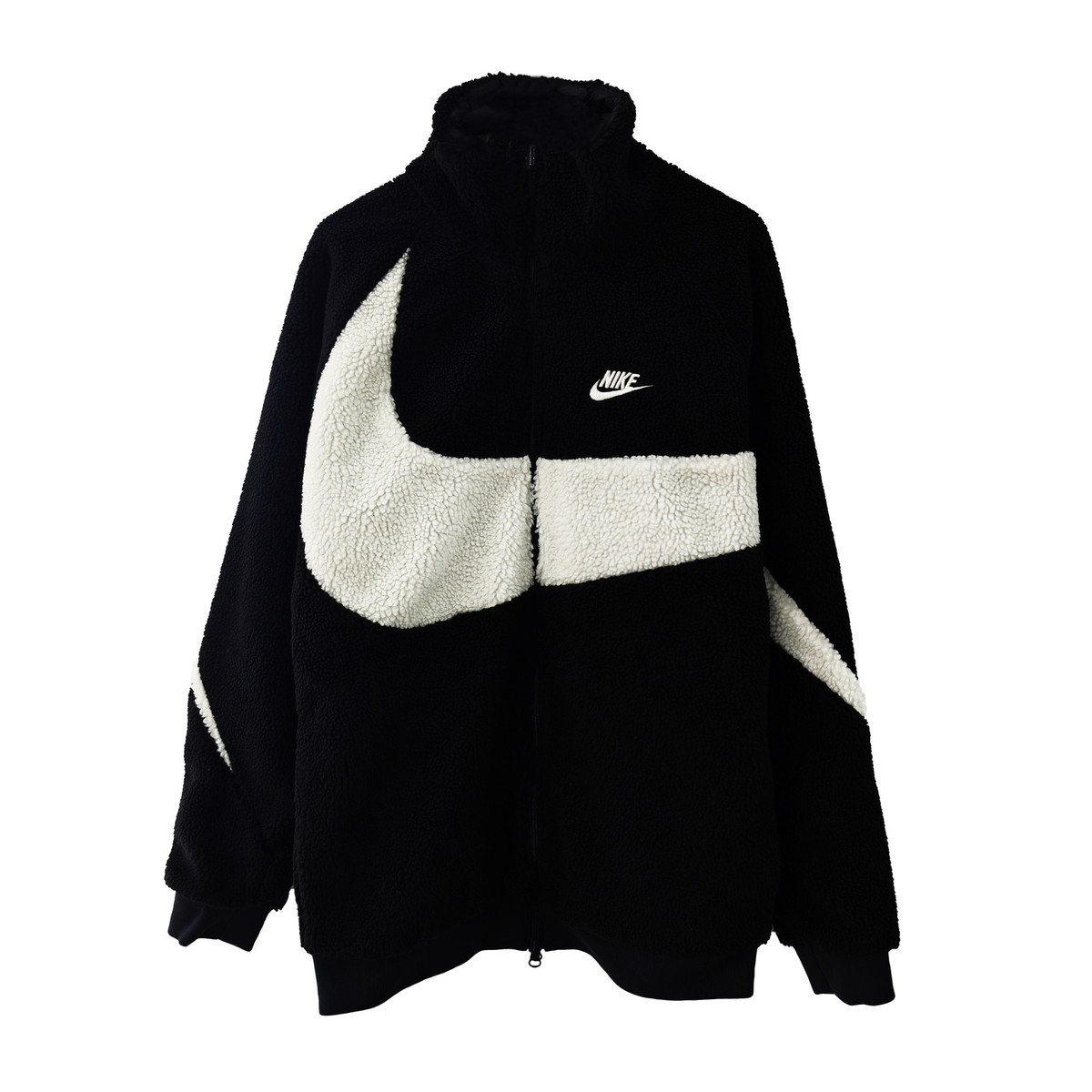 Nike Big Swoosh Reversible Boa Jacket BQ6546-011 | eBay