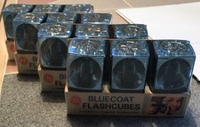 New Old Stock General Electric Blue Coat Flash Cubes Set of 3