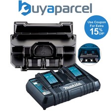 Makita DC18RD 240v 18v Dual Port Fast Battery Charger + Makpac 3 Case Inlay