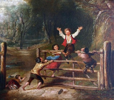 Gemälde Ölgemälde ''Happy as a King'' nach William Collins