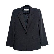 Tahari Arthur S Levine Petite Women's Black Pin Dot Blazer Jacket Size 10P