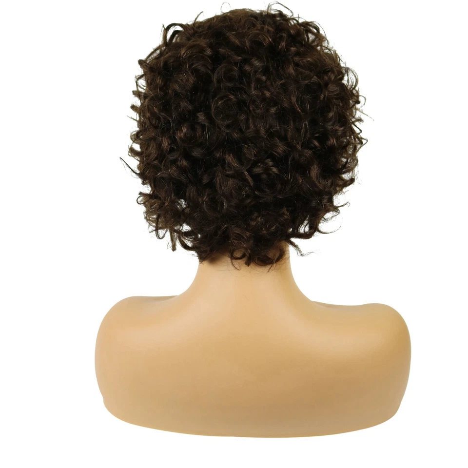 Short Curly Human Hair Full Lace Wigs for Black Women Fashion Natural Daily Wigs - Image 3 of 4