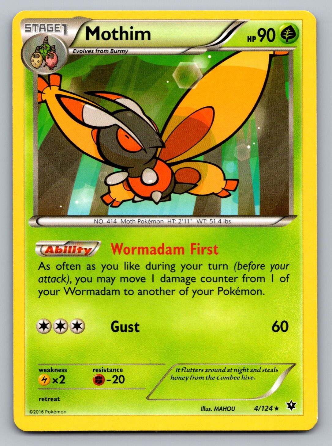 Pokemon TCG XY - Fates Collide Mothim 4/124