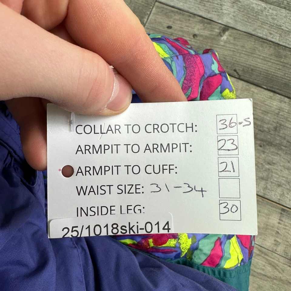 Vintage Diadora One Piece Ski Suit Snow Crazy Abstract Retro 90s Mens Large - Imagem 2 de 4