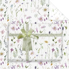 6 Sheets Floral Wrapping Paper 27.6x39.4 inch Folded Flat Wildflower Gift