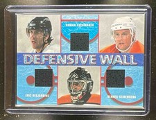 2002-03 BAP Signature Series Defensive Wall Triple Relic Desjardins / Cechmanek+