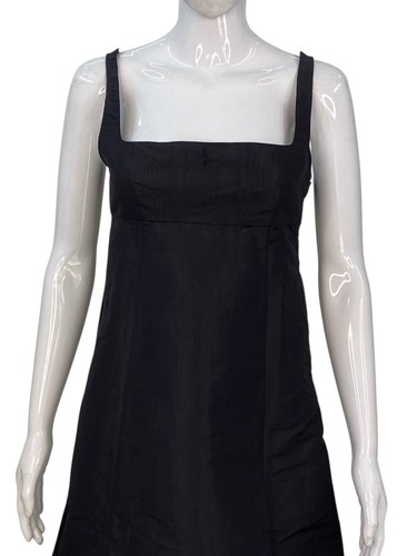 Doen Femmes Celina Heirloom Noir sans Manche Soie Trapèze Midi Robe TAILLE XS - Photo 2 sur 14