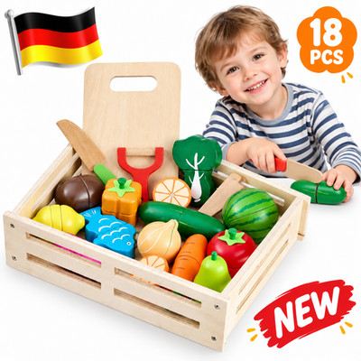 Schneide-Spielset für Kinderküche für Jungen und Mädchen Lernspielzeug Geschenk