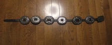 Concho Brown Leather Belt with Belt Buckle 36" to 38" 39