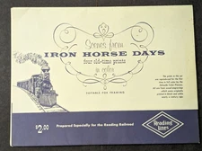 *FOUR 1961 VINTAGE READING LINES RAILROAD IRON HORSE DAYS COLOR PRINTS / FOLDER*