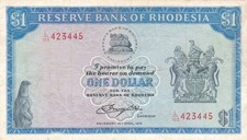 #Reserve Bank of Rhodesia 1 Dollar 1978 P-34 VF Cecil Rhodes