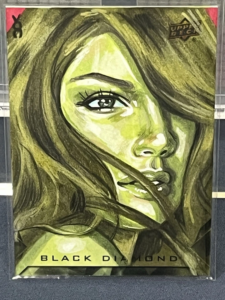 Upper Deck Marvel Black Diamond Sketch Card Veronica O'Connell 1/1 She-Hulk - Image 3 of 3