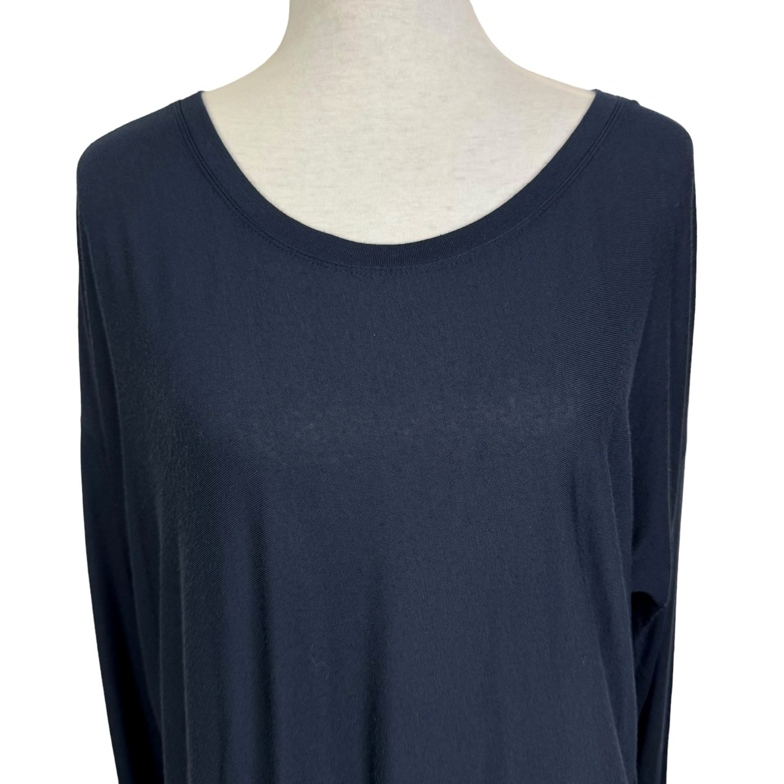 Athleta Threadlight M Navy Blue Asymmetrical Long… - image 3