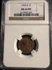 1929-D LINCOLN 1C MS64 RD
