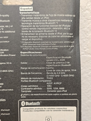 Sony Bluetooth Wireless Transmitter for iPod Black (TMR-BT8iP