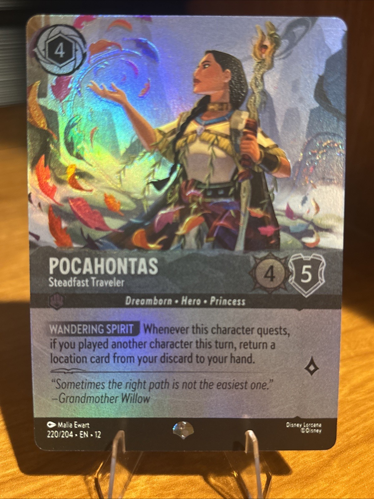 Pocahontas - Steadfast Traveler (Epic) 220/204 Wilds Unknown Holo