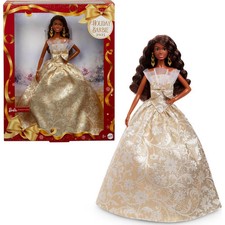 Barbie Signature 2025 Holiday Barbie Fashion Doll, Seasonal Collector, Black