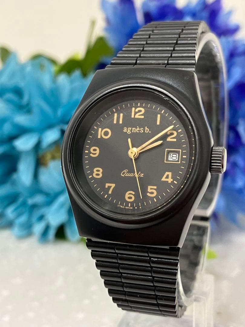 agnès b. ブラック アナログ腕時計 Rare agnes b. Quartz Watch All Black Limited Model | eBay