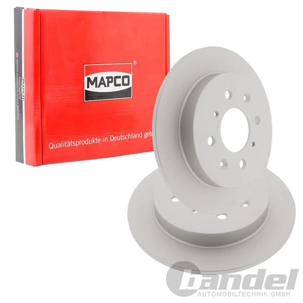 2X Mapco Bremsscheiben 239Mm Voll Hinten Passend FüR Honda Jazz | 45583C-image
