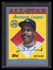 2023 Topps '88 Topps All Star Autographs Platinum 88asadw Dave Winfield Auto 1/1