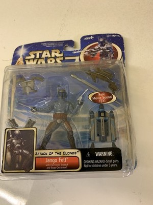 Hasbro Star Wars Attack Of The Clones Jango Fett Elec Jet Pack Actionfigur