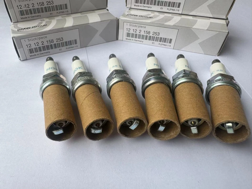 6PCS OEM 12122158253 Spark Plugs Platinum For BMW X3 X5 328i 528i 525i 530i USA Foto 3 de 4