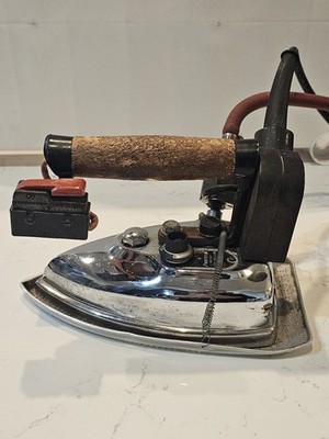 Vintage Sussman Pressman Hot Steam Iron Cork Handle
