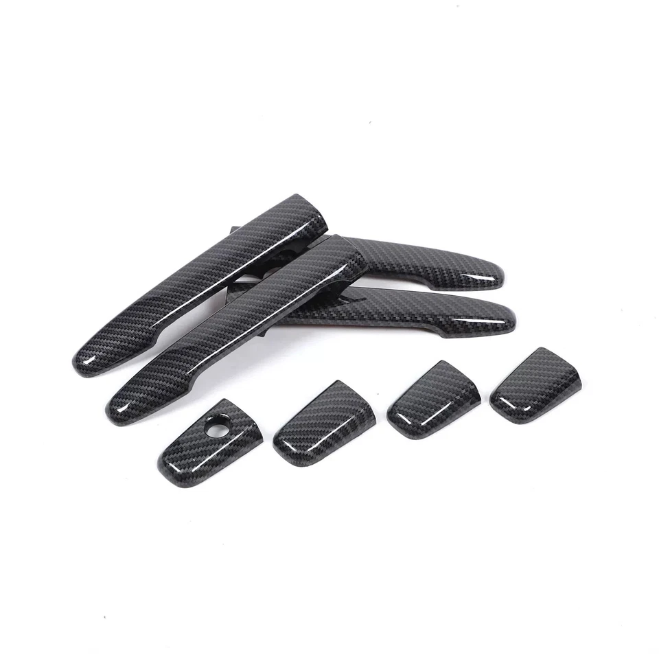 Cubierta de manija de puerta de fibra para Mitsubishi 07-20 Outlander Sport/ASX 07-22 ASX Foto 3 de 4