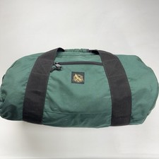Borsone vintage Eddie Bauer con zip verde 23x11x7,5 nylon outdoor campeggio sport