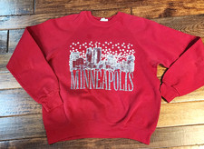 vtg Minneapolis Sweatshirt Bassettt Walker BW X-Large