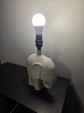 Elephant Lamp Base Gray No Lamp Shade. Great For Nursery Or Playroom.