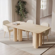 Large Oak Dining Table with Pillar Legs - Seats 4 - 6 - Gianna GAN001