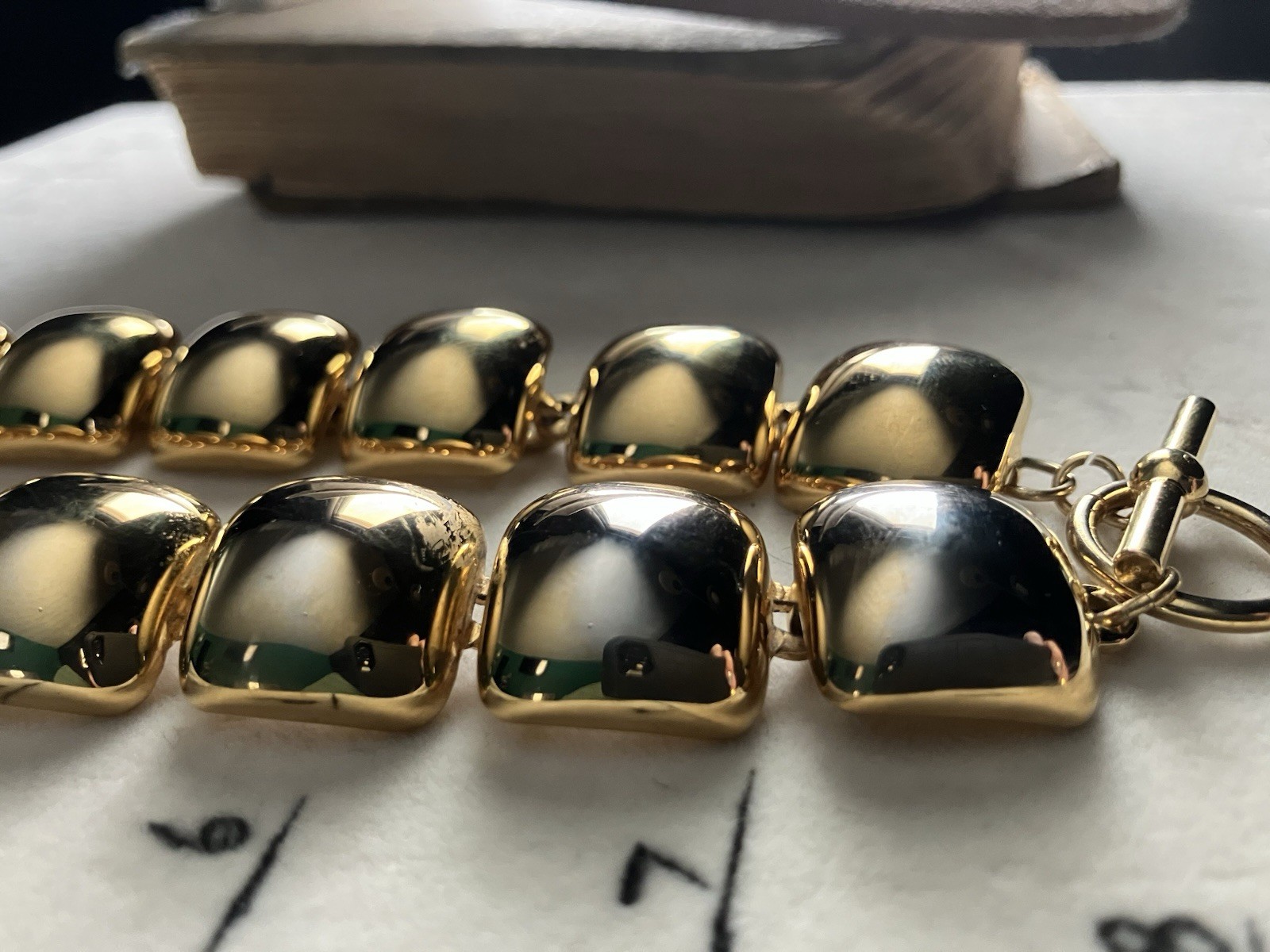 Vintage Square Link Statement Collar Necklace Tog… - image 13