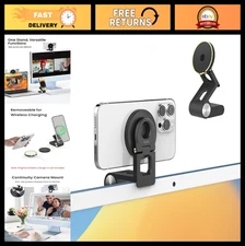 Adjustable iPhone Webcam Mount for Desktop Monitor & iMac - Magnetic Phone Stand