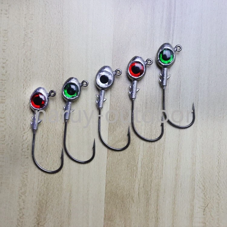 20er Pack Angeln Big Eyes Jigkopf Haken Barsch Crappie Forelle 1/6 1/4 1/3 1/2oz - Bild 4 von 4