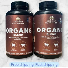 FOR 2 Ancient Nutrition Organs Blend 180 Capsules EXP06/2026+ NEW SHIP