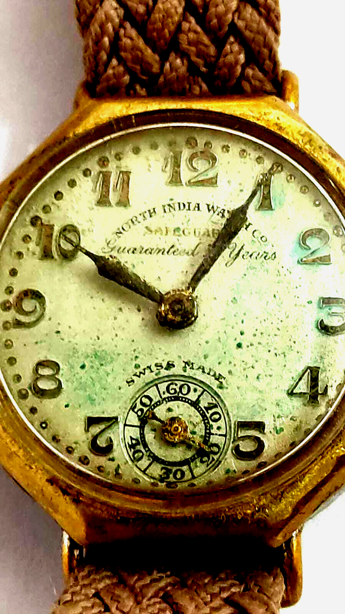 OLD WRIST OCTAGONA WATCH, ''NORTH INDIA WATCH CO'',SWISS MADE