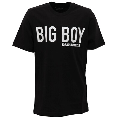 6588AB maglia bimbo BOY DSQUARED2 cotton black t-shirt kids