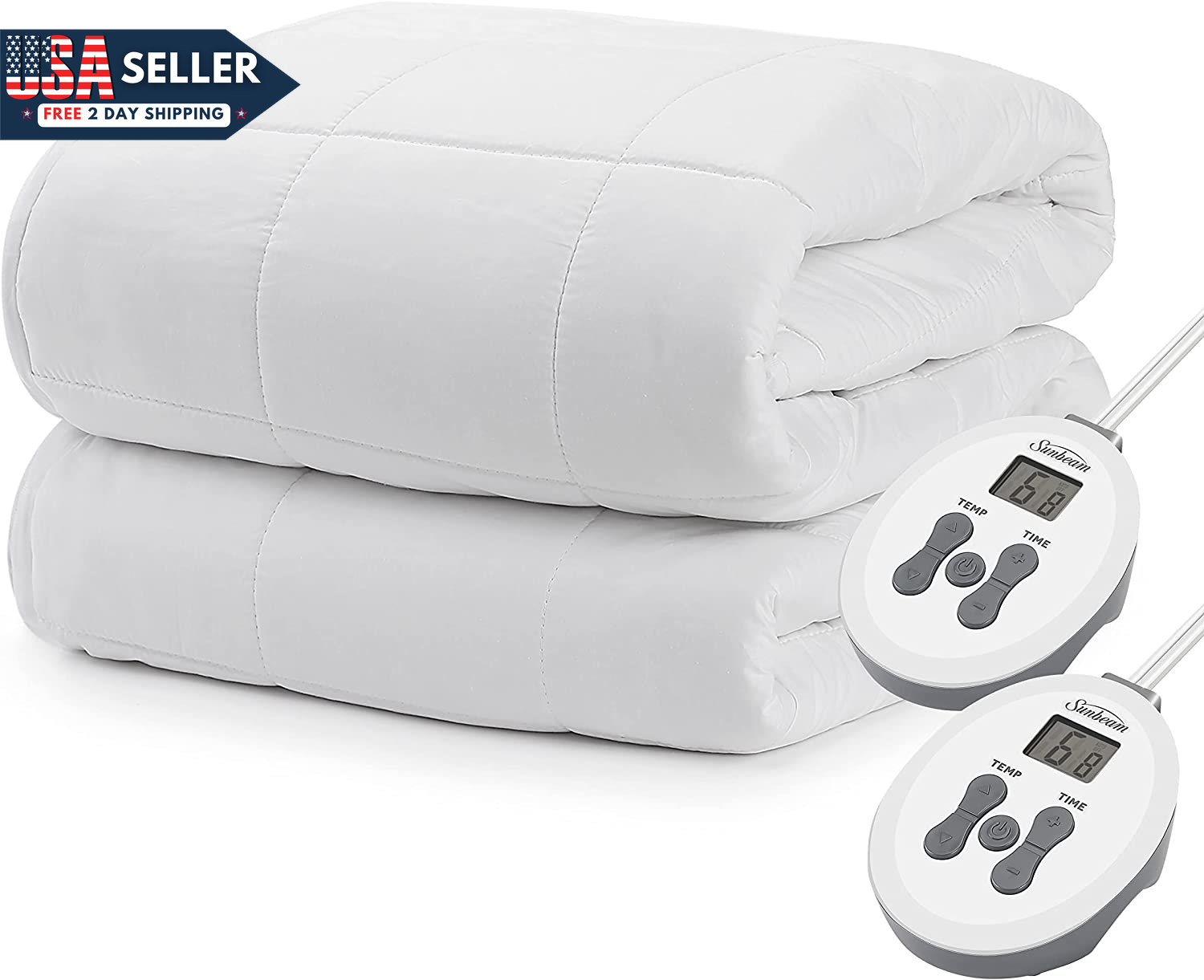 Sunbeam Restful Quilted Water Resistant Heated Mattress Pad - Full | eBay