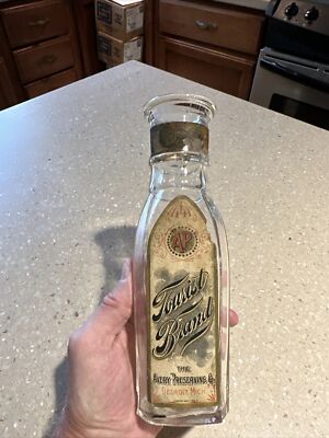 Rare AP Avery Preserving Co Tourist Brand Paper Label Bottle Detroit Michigan MI