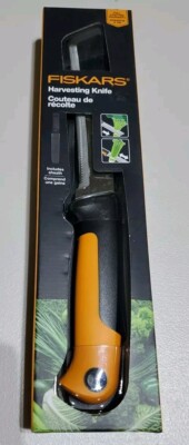 Fiskars, Orange/Black Food Gardening Harvesting Knife, Includes Sheath