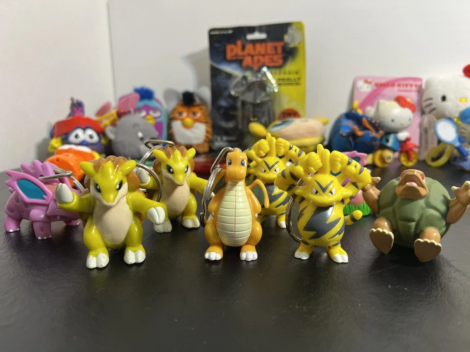 Lot 20+ Assorted Plush Keychains Backpack Hangers. Hello Kitty Furby Disney - Image 3 of 4