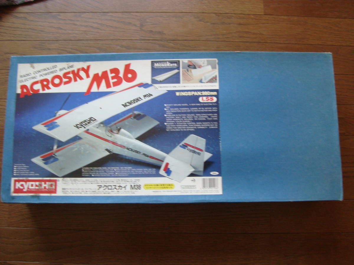 ホビーラジコン UNION R/C PLANE KIT Unused Kyosho Acro Sky M36 Electric RC Biplane Not Assembled