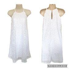 NWT Francesca’s White Lace Lined Dress Size Medium Bachelorette Party