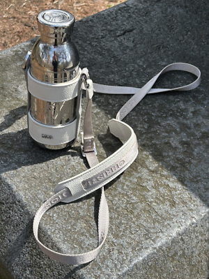 Dior Aqua ストラップボトル　タンブラー　ボトル　ホワイト　シルバー Dior Aqua Bottle with Shoulder Strap / off-white calfskin in great