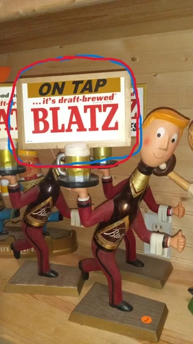 Vintage Blatz Beer Running Waiter Reproduction Sign ON TAP  !! New Design