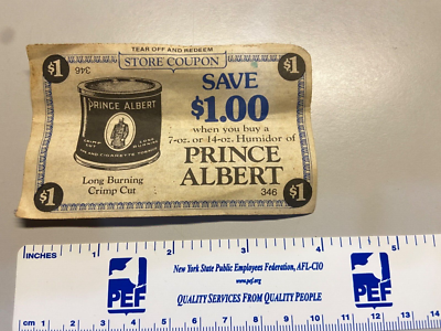 prince albert tobacco price Vintage Price Albert Tobacco Coupon from 1979