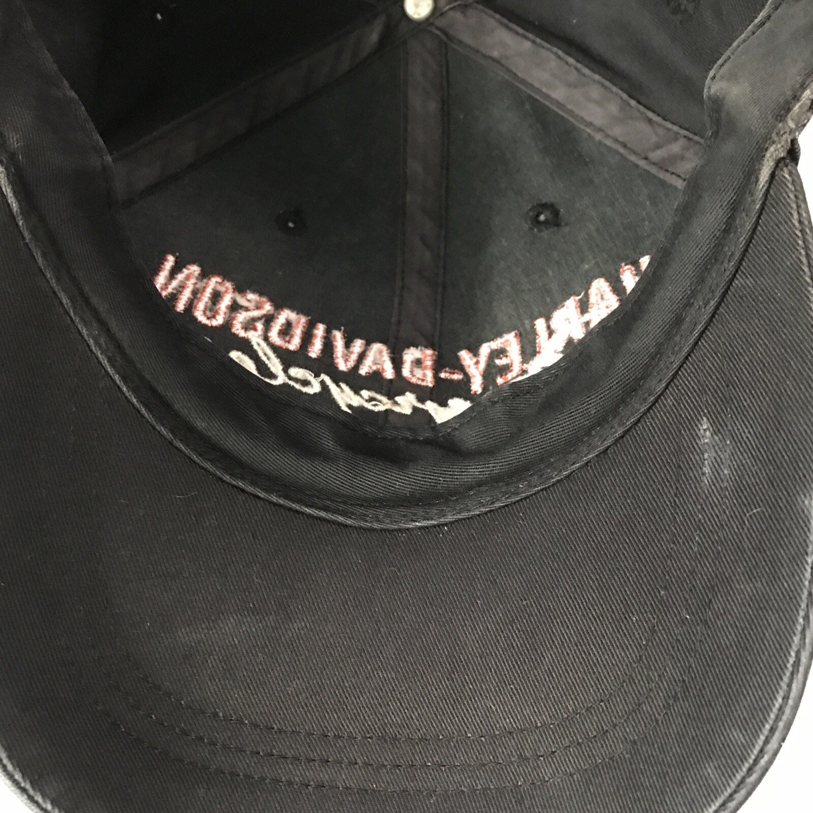 Harley Davidson  Fitted Cotton Ball Cap with Embroidered Logo XL Distressed