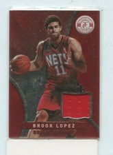 BROOK LOPEZ 2012-13 Panini Totally Certified Basketball Red Materials JERSEY 