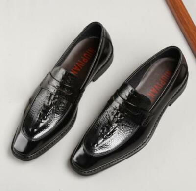 Mens Real Leather Business Leisure Shoes Pointy Toe Work Office Derby Oxfords FU